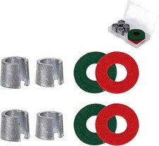 Car Battery Post Terminal Shims with Washers, 4pcs Anode Cathode Slee Style: A