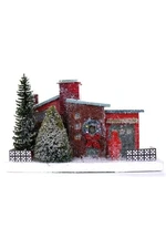 Cody Foster MCM Red Glitter MERRY Nutcracker Christmas Village House