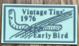 1976 vintage tins early bird dash plaque car show hot rod