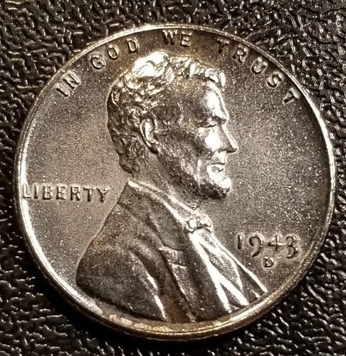 1943-D Lincoln Wheat Penny Cent Steel AU