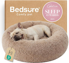 Calming Dog Bed Medium Size Dog - Donut Washable Medium Pet Bed, 30 Inches Anti-