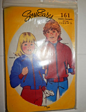 Sew Easy Designer Jacket Sewing Pattern Childs Boy Girls 2-12 Fleece Sport Zip