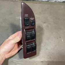 88-91 TOYOTA CAMRY DRIVER LEFT SIDE MASTER POWER WINDOW SWITCH OEM RED Maroon OE