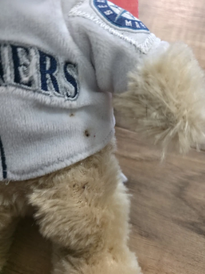 Auténtico oso de peluche Ichiro vintage de la década de 2000 Seattle MLB #51 coleccionables para siempre Foto 2 de 4