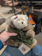 Boyds Plush Bear The Head Bean Collection Green Coat Tag MPN 904224