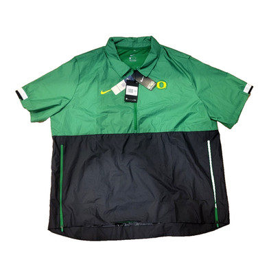 NEW Oregon Ducks Nike On Field Apparel 1/4 Zip Windbreaker Shirt Mens Size XXL