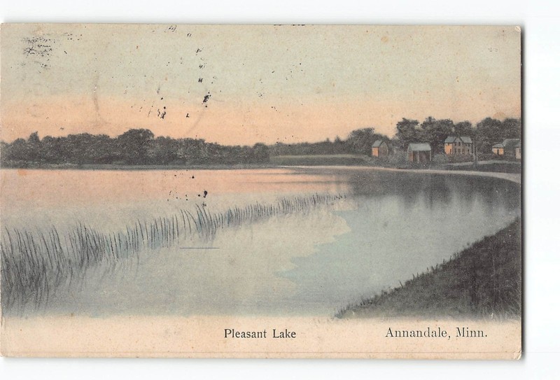 Annandale Minnesota MN Postcard 1908 Pleasant Lake