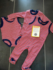 Strampler Baby Unterwäsche Body Gr. 68 74 vintage 80er blau rot
