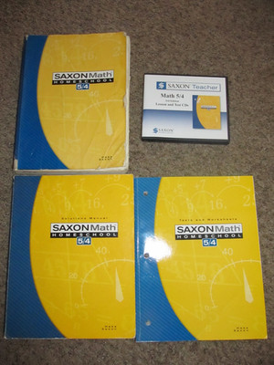 Saxon Math 54 5/4 Textbook Solutions Manual Tests Worksheets Lesson Test CD SET