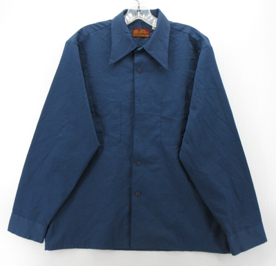 #ad #ad VINTAGE Sears Kings Road Shirt Men Medium Perma Prest Herringbone 70s Japan * $24.99