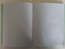 4 x SCHOOL EXERCISE BOOKS PLAIN ONE SIDE RULED LINES  OTHER 20 SIDES,40 PAGES