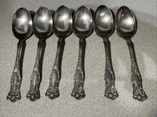 WM Rogers & Son, 1901 OXFORD Pattern Silver Plate Teaspoons No Mono