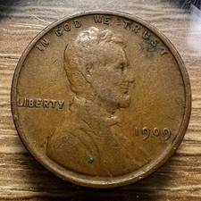 1909-P Lincoln Wheat Cent - Actual Coin Shown - Free Shipping  Tracking INV 242