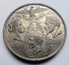FRENCH SECOND EMPIRE 1860's DENTIST ADD TOKEN / MEDAL /MEDAILLE FALAISE DENTISTE