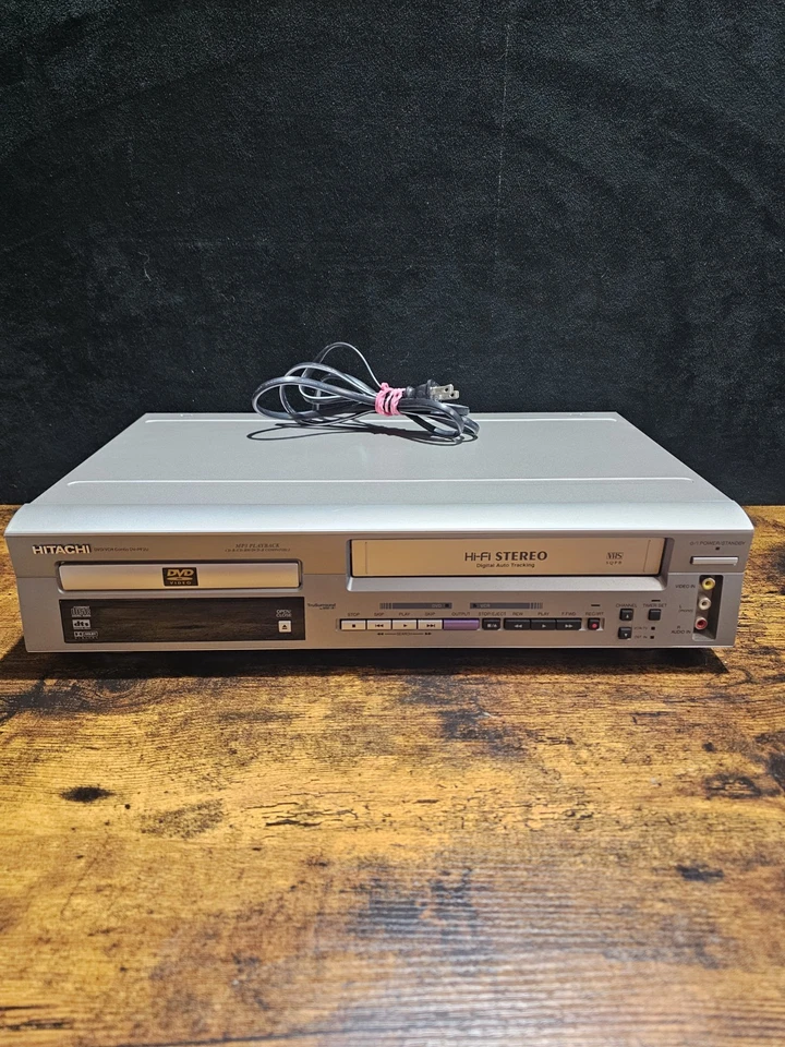 Hitachi DVD VCR Combo CD/MP3/VHS Reproducción Hi-Fi Reproductor Estéreo DV-PF2U 4 Cabezales Foto 3 de 4