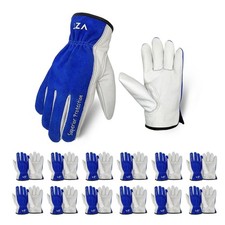 12 Pairs Bulk Winter Leather Work Gloves for Men or Women for Const... Fast Ship