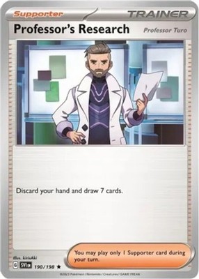 Professor's Research (Professor Turo) - 190/198 - Holo Rare - Near Mint