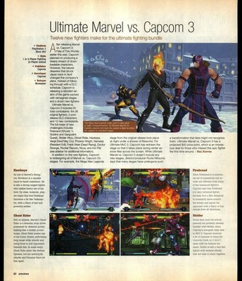 Ultimate Marvel vs Capcom 3 Magazine Print Ad Preview Article PS3 Xbox 360 2011