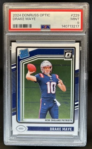 2024 Panini Donruss Optic Drake Maye Rated Rookie #229 Patriots PSA 9