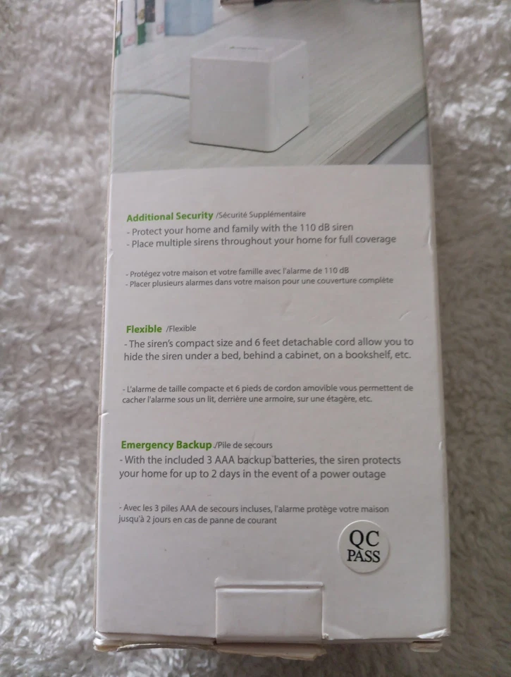 New iSmartAlarm Satellite Siren AS3 110db Adjustable Volume Alexa Compatible - Image 2 of 3