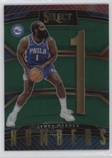 2022-23 Panini Select Select Numbers Green Prizm James Harden #15 15ow