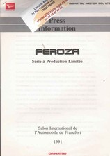 ▄▀▄ Press Information DAIHATSU FEROZA - Francfort 1991 (Français) ▄▀▄