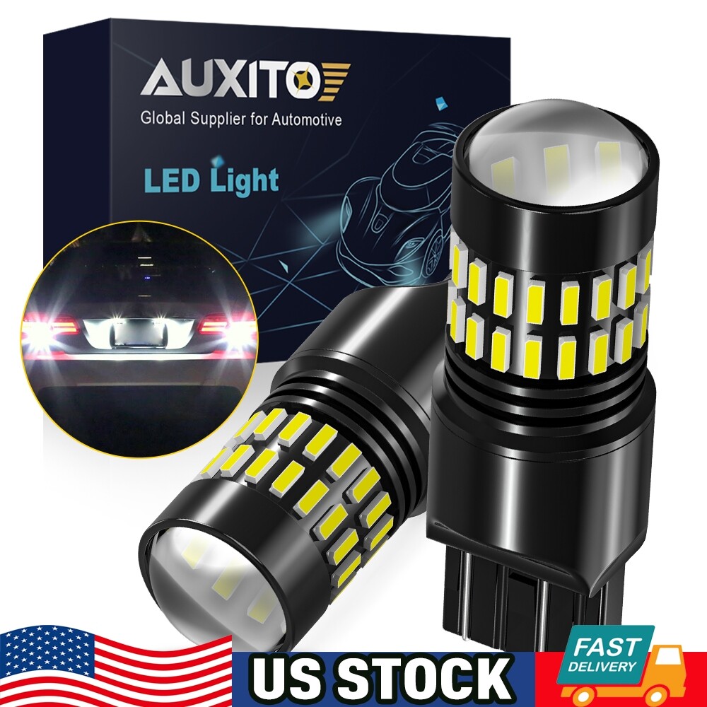 2X 7444 7443 7440 LED Backup Reverse DRL Lights 2400LM Super White AUXITO Bulbs