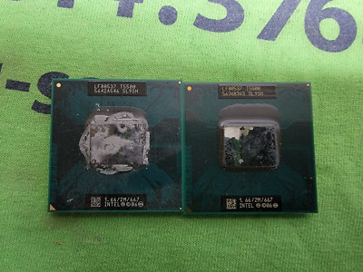 LOT OF 2 - Intel Core 2 Duo T5500 1.66 GHz Dual-Core Processor - SL9SH