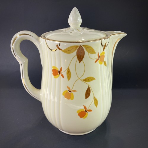 Teapot Retro Halls Superior Quality Kitchenware Vintage Autumn Leaf Coffee Tea - Picture 4 of 16