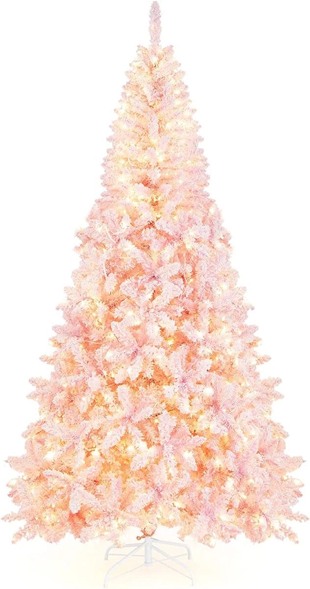 Pink pre lit christmas cheap tree