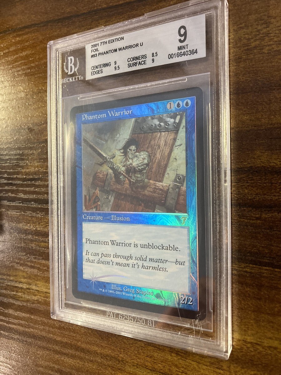 MTG✨PHANTOM WARRIOR FOIL✨7th Edition BGS 9 MINT UNCOMMON
