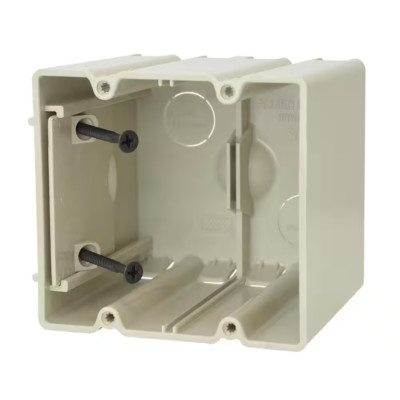 Slider Box 2-Gang Adjustable Versatile Square Corner Wall Design Round Exterior