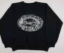 Vintage 90s Sydney Australia Print Sweatshirt Vtg Art Graphic Animals Aus 1990s