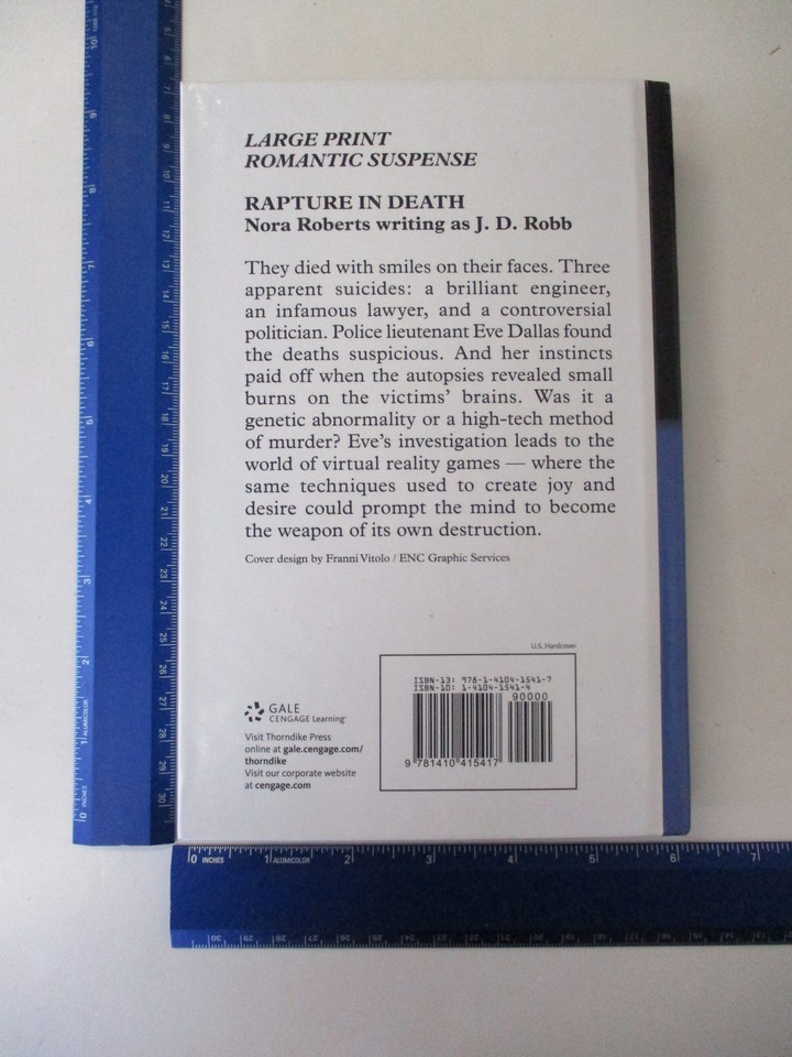 Rapture in death thorndike press large print famous authors series