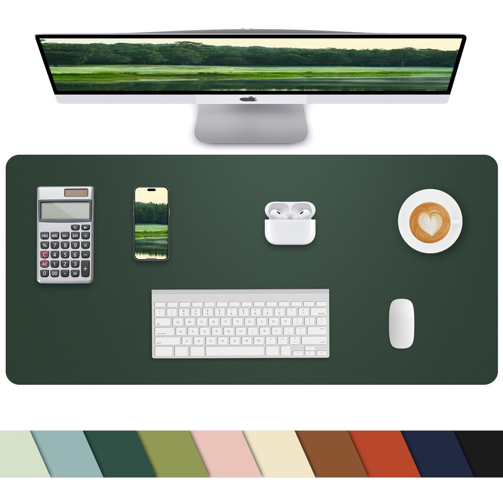 Small Desk MatPu Leather Desk Pad ProtectorDesk Mouse padOffice Desk matLapto...