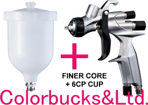 Meiji FINER-CORE-13 1.3mm Center Cup Spray Gun with 6CP Cup From Japan - Picture 1 of 4