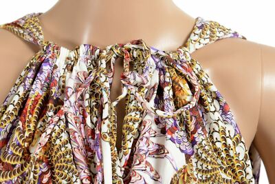 Mini Tunique Graphique Just Cavalli Sans Manches – Taille US 4 (IT 40) – 100% Rayon