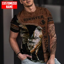 Personalized Rooster 3D Printed Unisex Shirts T - SHIRT Us Size Best Price