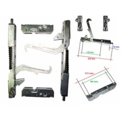 Nardi Coppia Cerniere Porta Forno Maxi Mm. 195 X 20 Sportello - Foto 8