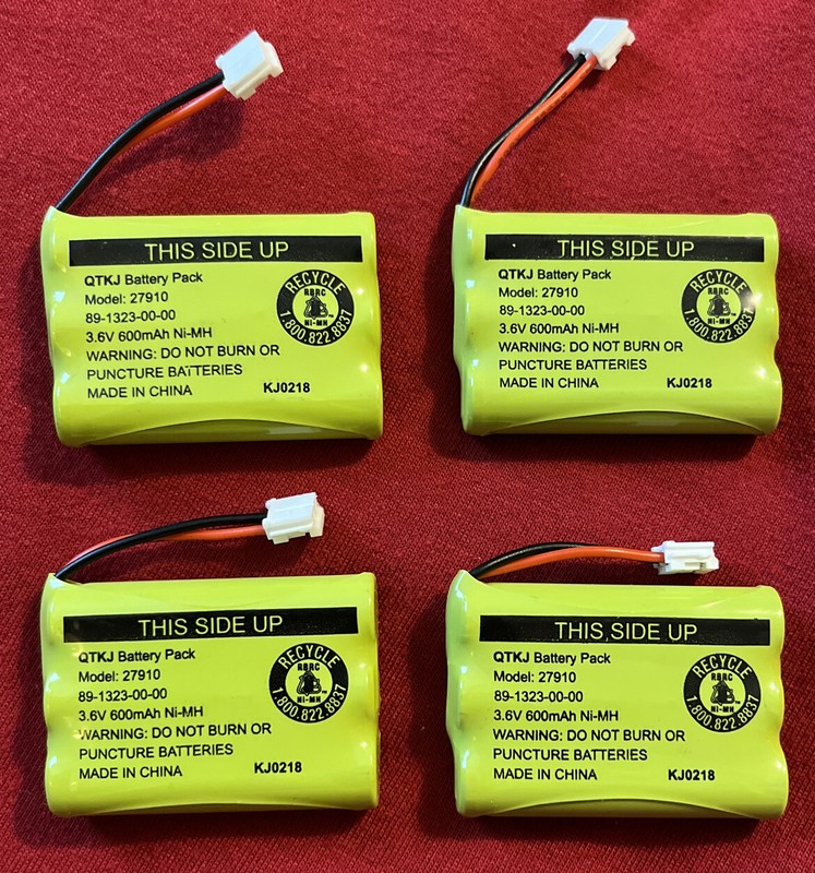 QTKJ Cordless Phone Battery 3.6V 600mAh Ni-MH New Low Price 👍 X 4 Batteries 😃