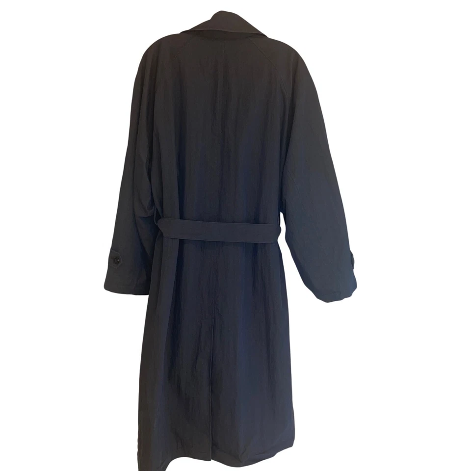 Abrigo Sanyo Carol Cohen Vintage Años 90 Para Hombre Talla 38 Marrón Trench Forro Extraíble Foto 2 de 4