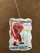 NIKLAS LIDSTROM handmade Upper Deck Young Guns Rookie Christmas tree ornament HO