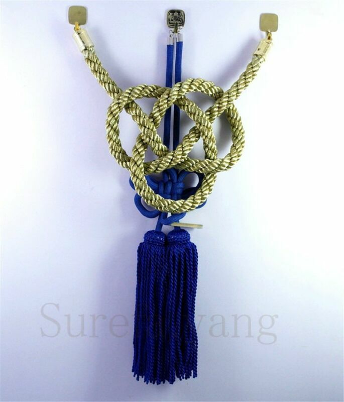 アクセサリー AMIGOO 2Pcs JP Car Rearview Mirror Charms Vip Gift Golden Kin Rope