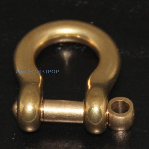 2pcs Brass D Shackle Clasp Rings for Keyring Key Pouch Belt Loop Fastener Clip - Picture 5 of 12