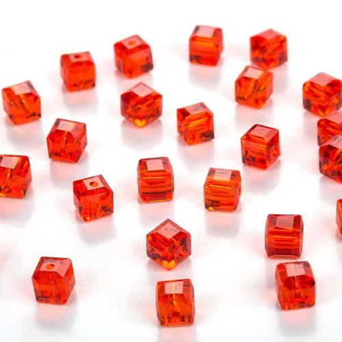 Square Crystal Bead Cube Glass Beads Jewelry Accessories Making 7.5mm 30Pcs/Lot - Picture 16 of 24