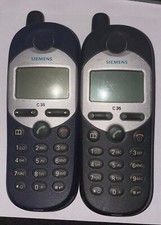 Retro 2000s Siemens C35i - Blue + 2G GSM Black Mobile Phones - Untested x 2