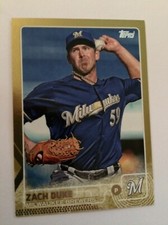 2015 Topps Gold Parallel Zach Duke Rays 293 #'d /2015 Low S&H