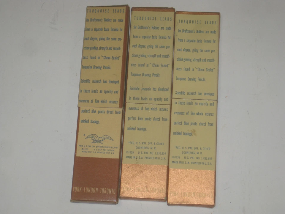 Lote De Colección De 3 Águila Turquesa H,HB,F Dibujo Plomo Nº 2375 USA NOS Foto 3 de 4