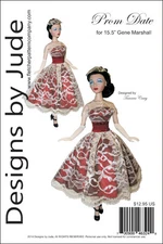Prom Date Doll Clothes Sewing Pattern for 15.5" Gene Marshall dolls Ashton Drake