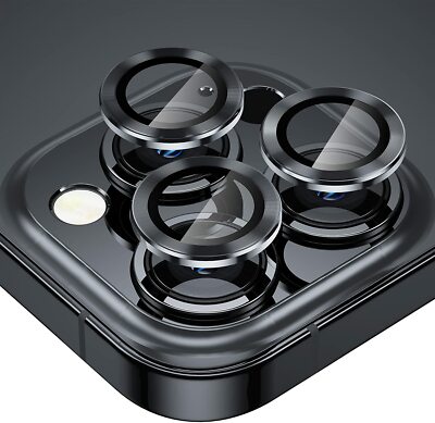 For Apple iPhone 12 13 Pro/Max 3 PC Ring Tempered Glass Camera Lens Protector